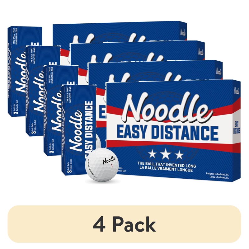 Golf Balls 12 Pack - Noodle Easy Distance Durable White Golf Balls