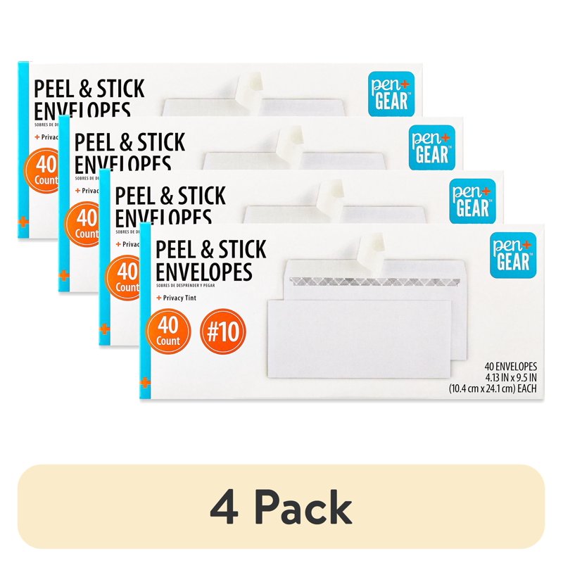 Office Envelopes – Privacy Tint Peel and Stick #10 White 4.13x9.5 Inches, 40 Pack