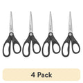 8-Inch Pointed Tip Scissors - Black Stainless Steel School & Office Supplies