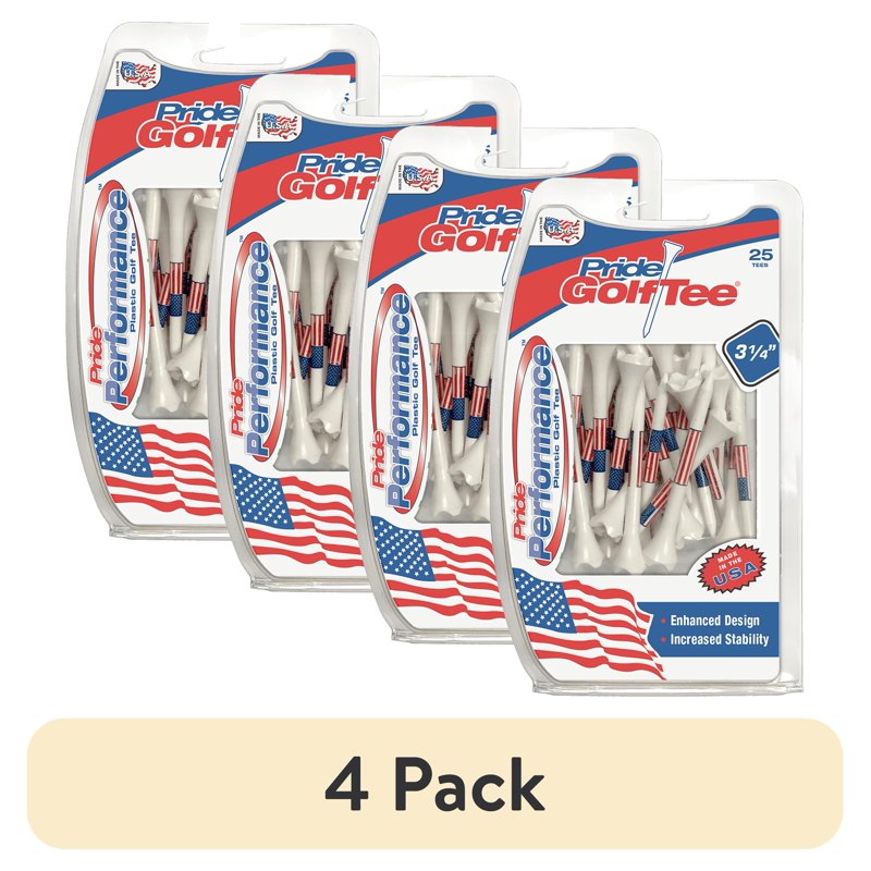 Golf Tees 3.25-Inch Plastic Low-Resistance Performance Tees - Durable Stability, Pack Options