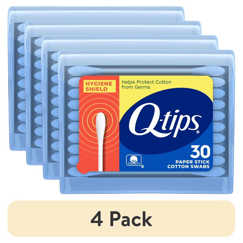 Cotton Swabs First Aid & Hygiene Travel Pack - 30 Count, 4 Pack
