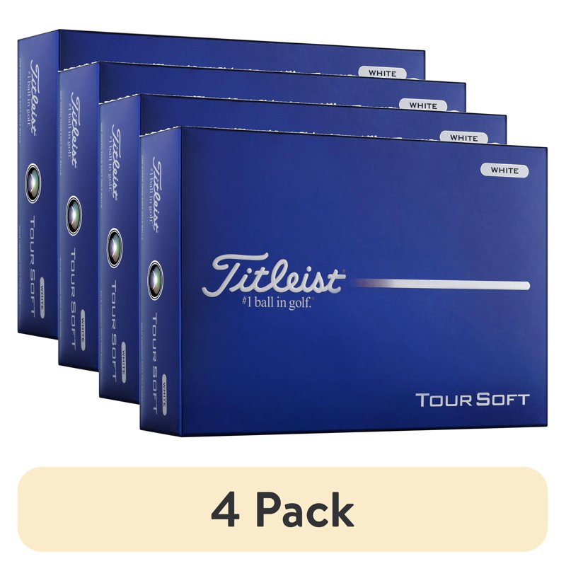 (4 Pack) Titleist 2026 Tour Soft Golf Balls – White, 12pk