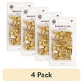 Mini Gold Binder Clips - 15mm Paper Clamps for Organization, 40 Pack