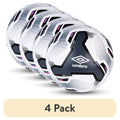 (4 Pack) Umbro Disruptor Soccer Ball Size 5 – FIFA Basic Approved, Ages 13+
