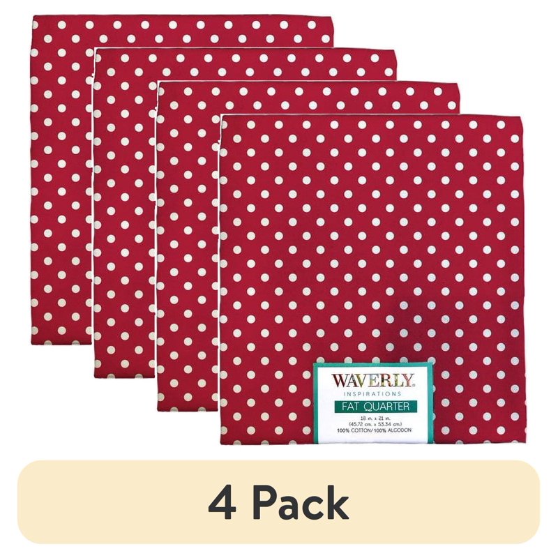 Cotton Fat Quarter Fabric Pack for Quilting & Sewing - Medium Dot Pattern