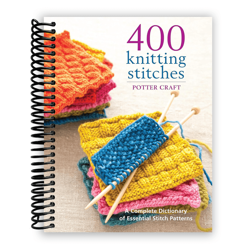 400 Knitting Stitches Book - Spiral Bound Knitting Pattern Guide