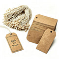 Kraft Paper Gift Tags with Rope - Customizable Brown Cardboard Labels, 400 Sheets
