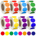 Multicolor Dot Stickers - 3/4 Inch Circle Labels for Organizing & Labeling, 8 Rolls, 4000 Count