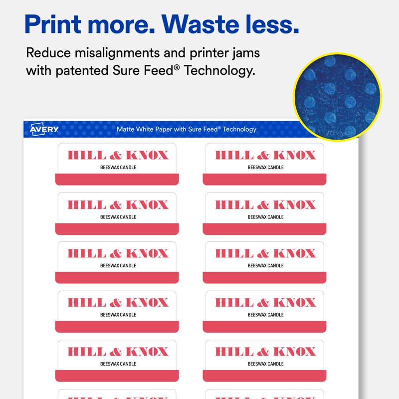 White Rectangle Labels for Printing - Matte Finish, Permanent Adhesive, Customizable Sizes