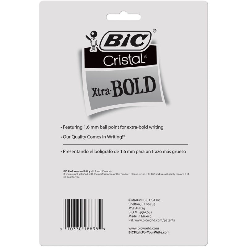 Ballpoint Pen Set with Assorted Colors - 1.6mm Bold Point, 48 Pack