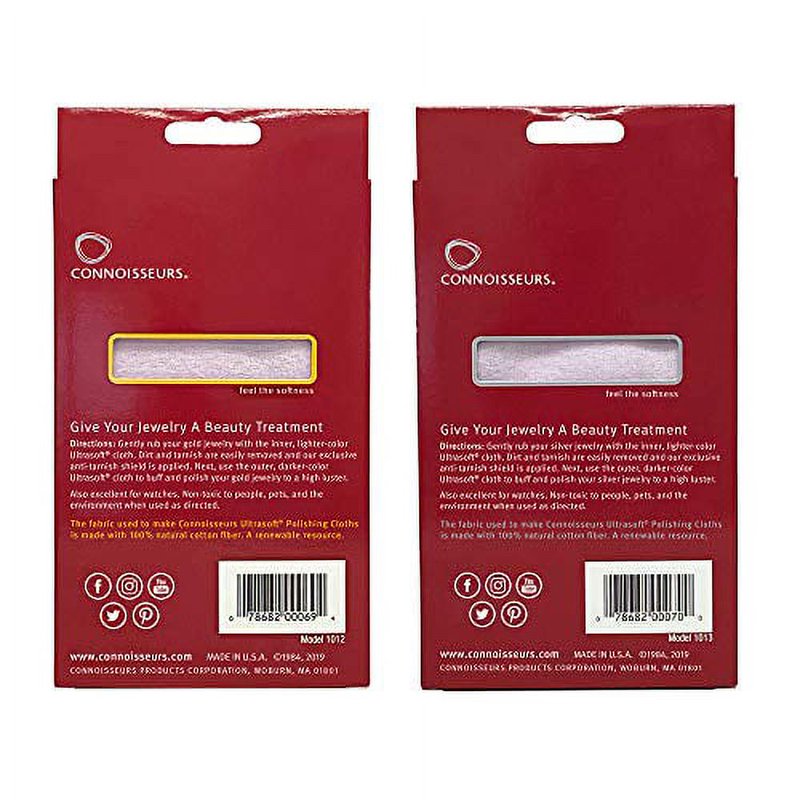 Premium Jewelry Polishing Cloth Set for Silver & Gold - 2 Pack