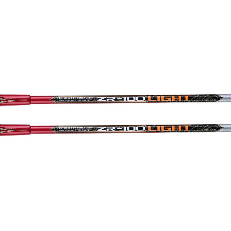 Lightweight Aluminium Badminton Racquet Set - 2 Rackets with Covers, Red