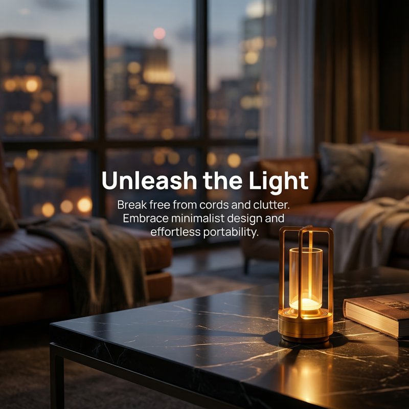 Rechargeable Touch Control Glass Table Lamp Set - Dimmable LED Ambient Light for Bedroom & Home Decor - Gold, Black, Silver