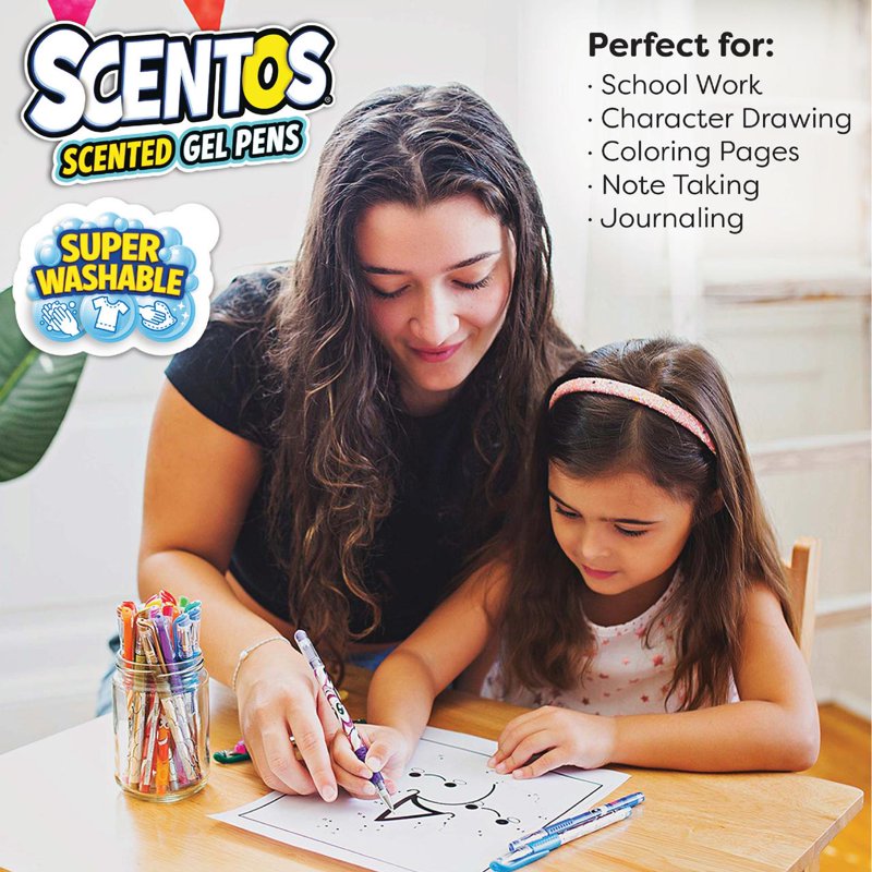 Scented Gel Pen Set with Neon Colors and Fruity Scents - 24 Pack