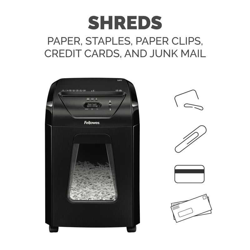 Cross-Cut Paper Shredder 12 Sheets Security Level P-3 SafeSense Technology