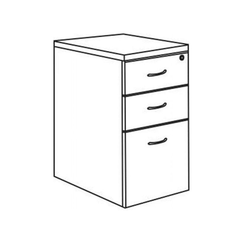 Lorell Essentials 3-Drawer Mobile Pedestal Office Storage Cabinet