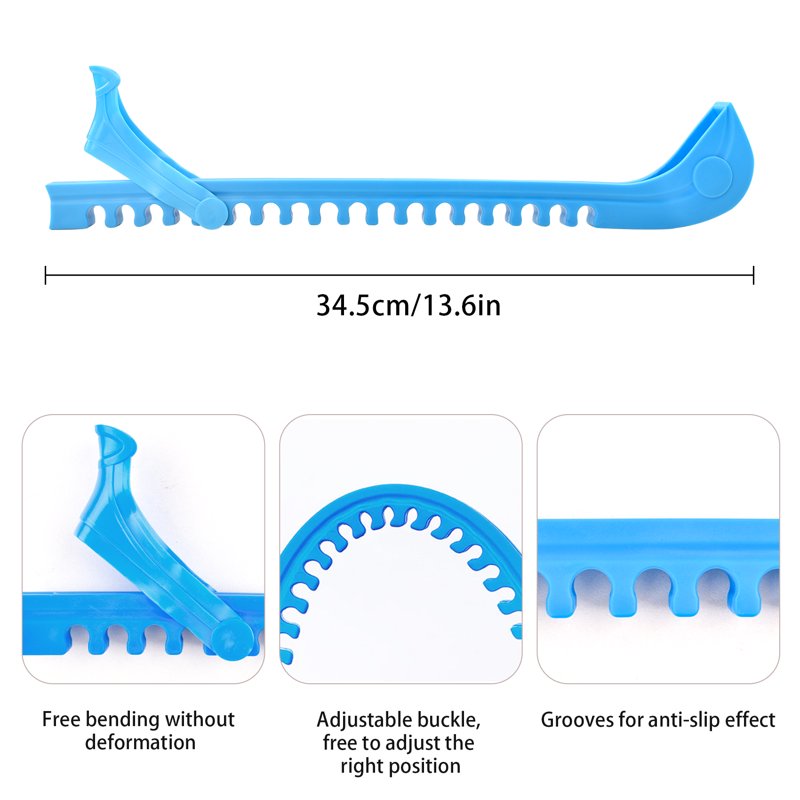 Adjustable Ice Skate Blade Guards Set - Protects Hockey & Figure Skates