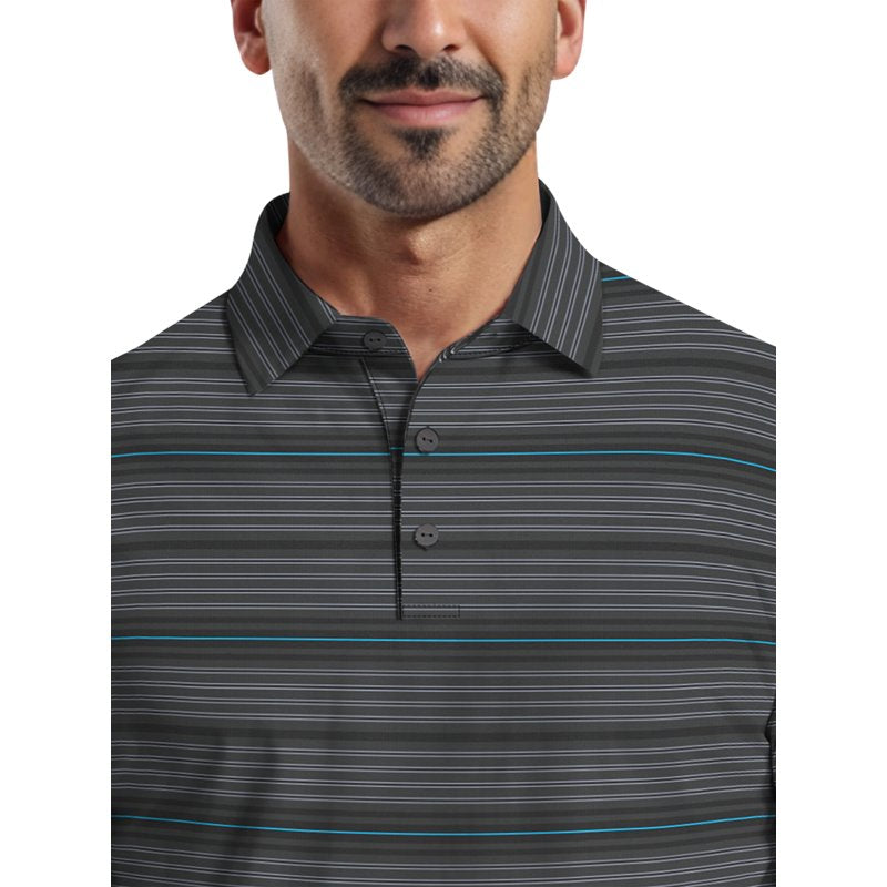 Performance Stripe Golf Polo Shirt for Men & Big & All Sizes