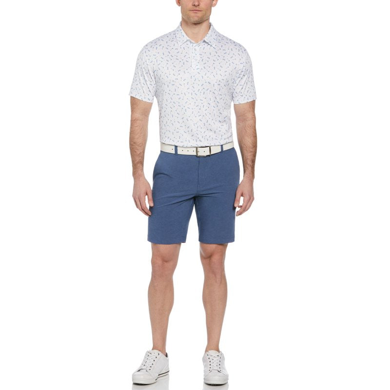 Ben Hogan Golf Polo Shirt Black/White Conversational Print 3XL – Moisture-Wicking Sun Protection