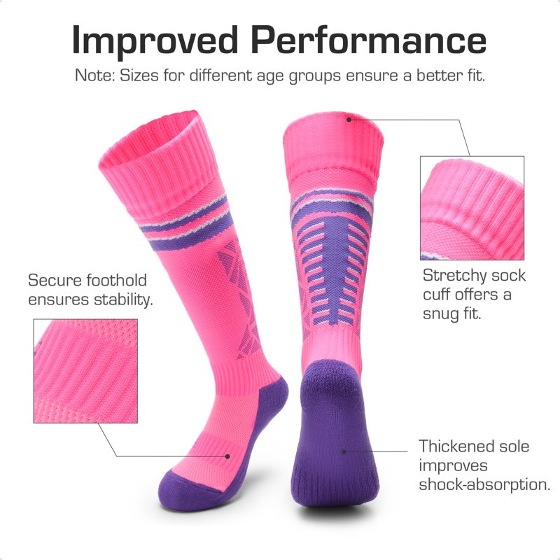 Dream Pairs Youth Soccer Cleats with Socks - Boys Girls Firm Ground Shoes