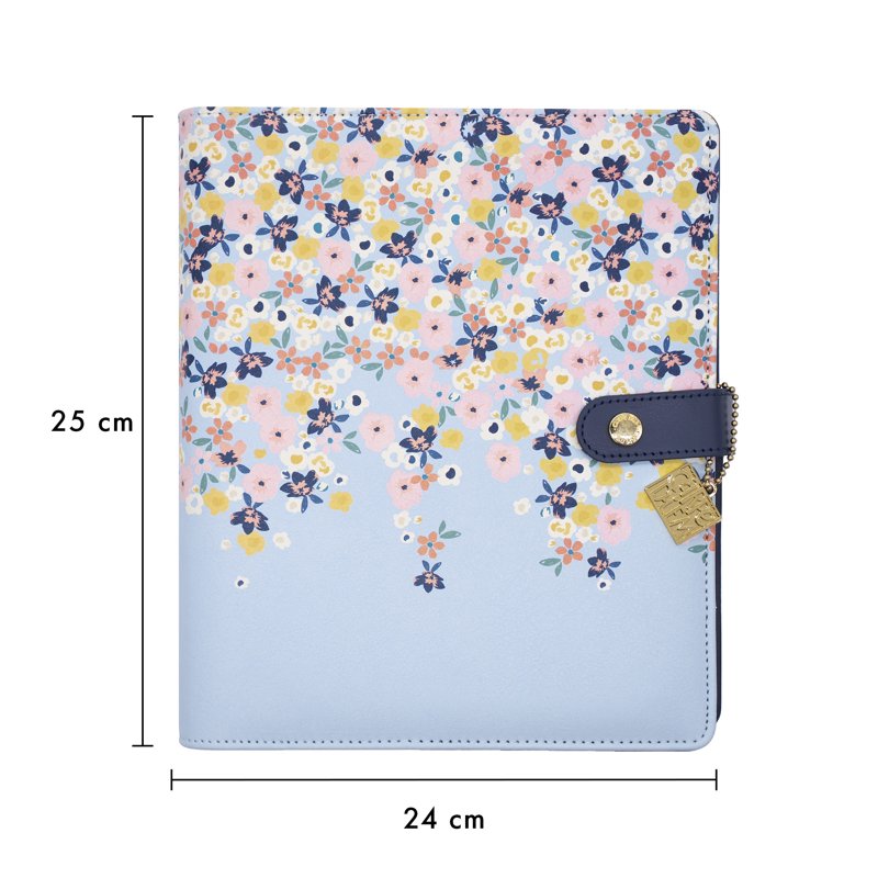 A5 Floral Planner - Undated Weekly & Monthly Organizer with Stickers