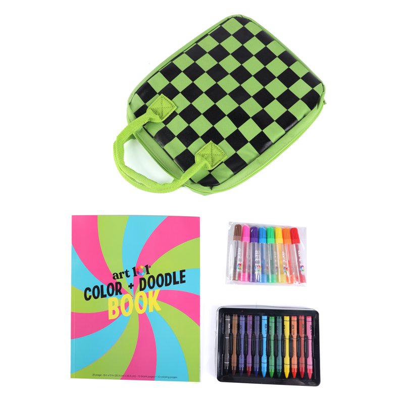 Children's On-the-Go Art Coloring Set in Organizer Bag - 22 Pieces