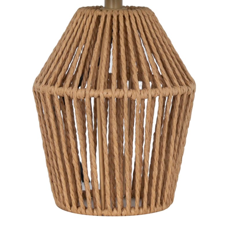 Mini Rope Table Lamp - Brown, 12.75-Inch for Bedroom & Living Room