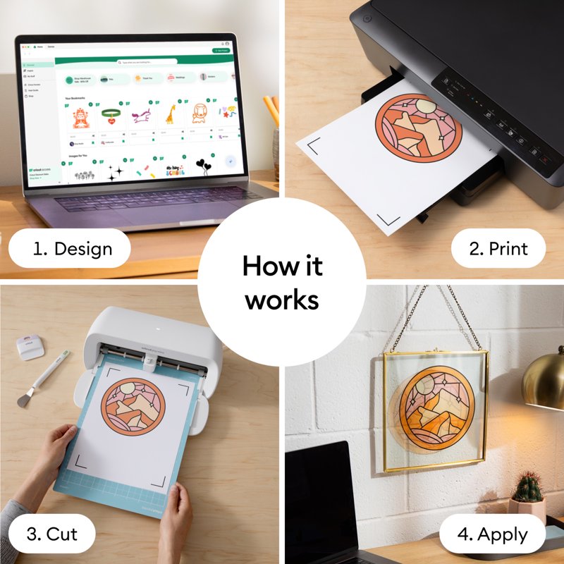 Printable Vinyl Sheets for Inkjet & Cricut - 8.5 x 11, Transparent, 12 Pack