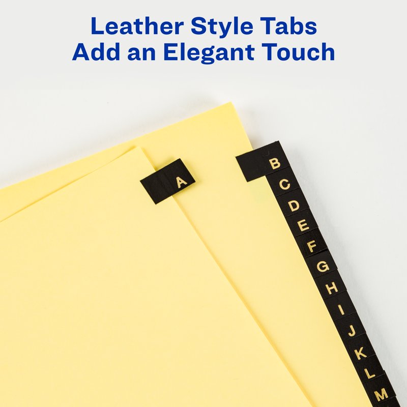 Avery A-Z Dividers with Leather Tabs, 25-Tab Set for Binders