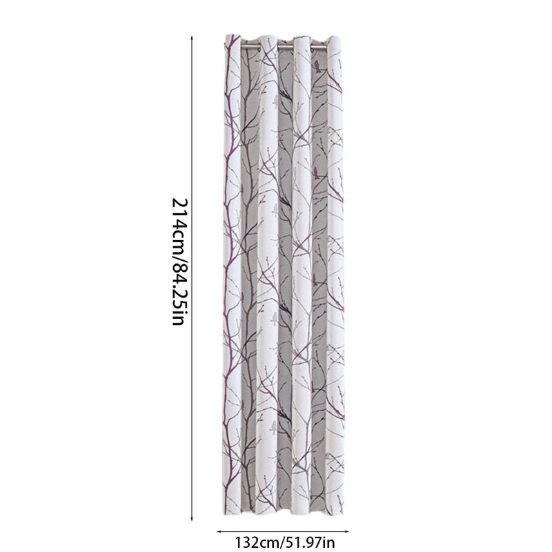 Blackout Curtains Heat Insulating Sun Blocker for Living Room & Bedroom - Purple, 51.9x84.2 Inches