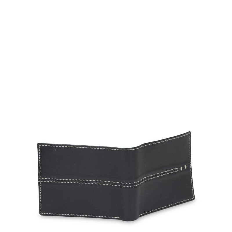 Genuine Leather RFID Passcase Wallet with Center Stitch Design in Tin Box