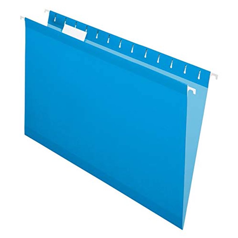 Blue Legal Size Hanging File Folders - 25 Pack, 15 3/4 x 9 3/8 inches