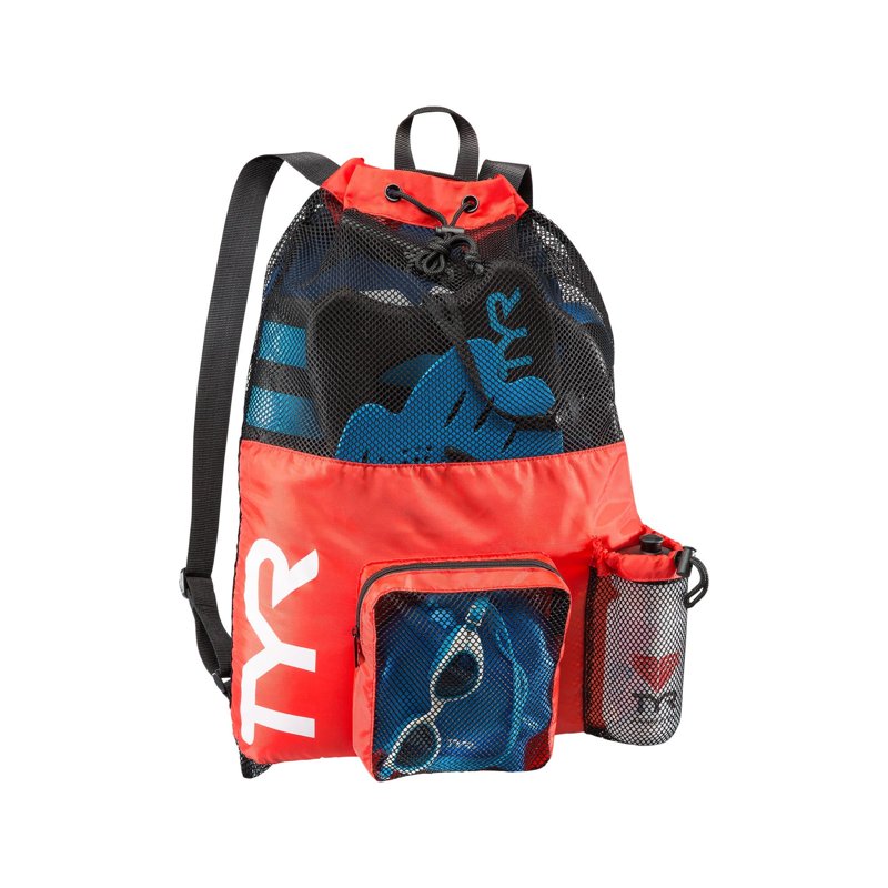 Large Mesh Swim Backpack 40L with Ventilated Polyester for Pool & Beach