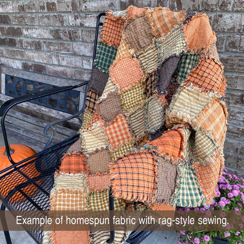 Cotton Homespun Plaid Fabric by the Yard - Timber Green 3 for Quilting & Crafts