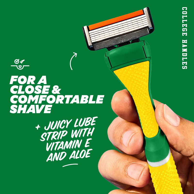 6 Blade Razor Starter Set with Reusable Handle - Shaving Kit for Men & Women
