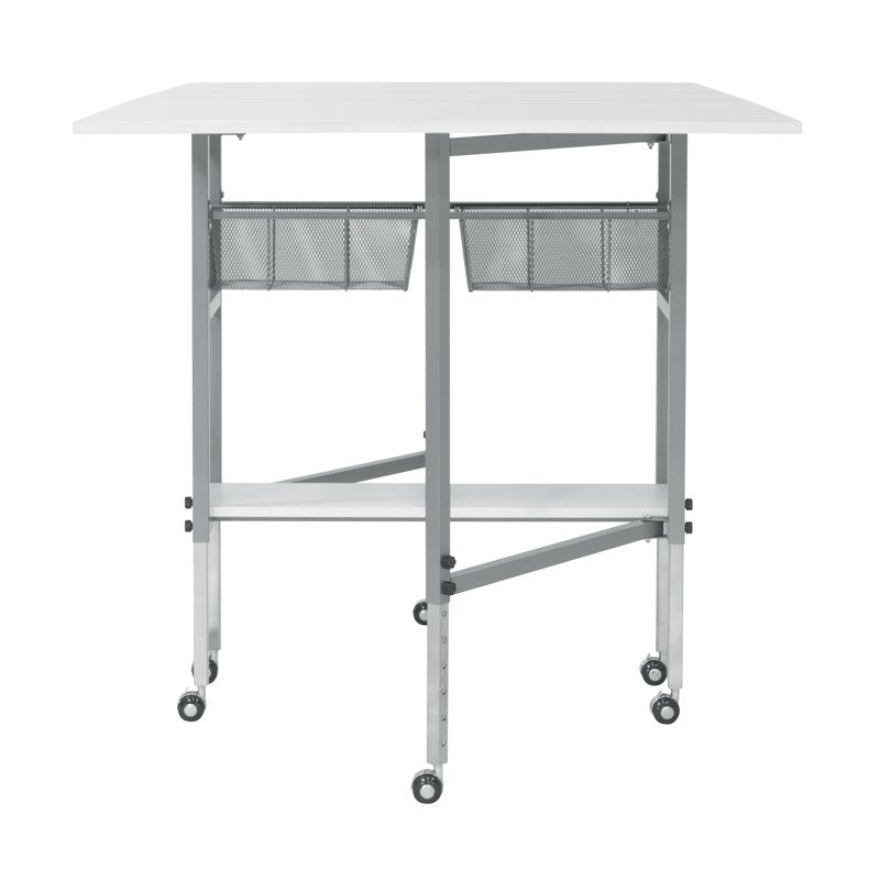 Adjustable Sewing & Craft Table with Storage & Folding Top - 58.75 inch