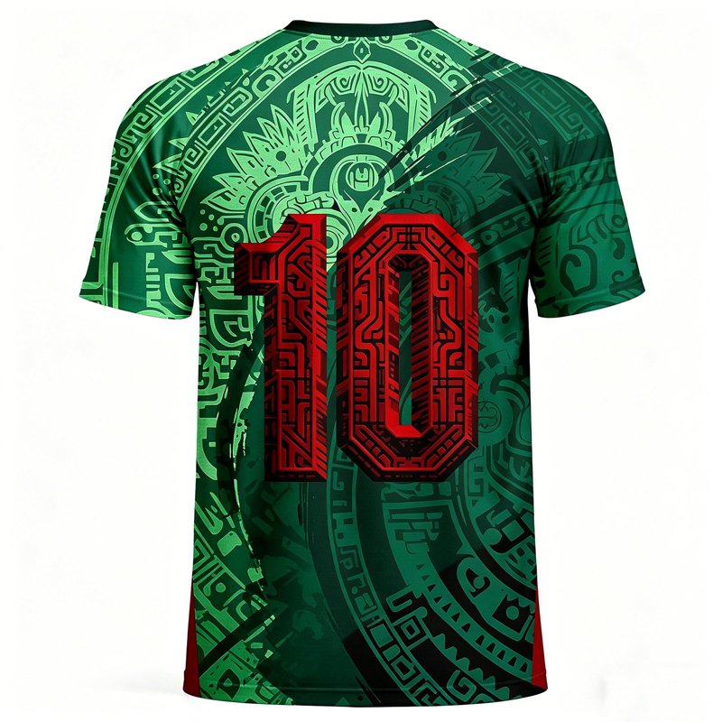 Mexico Soccer Jersey for Men - Quick-Dry Breathable Athletic Shirt, Loose Fit