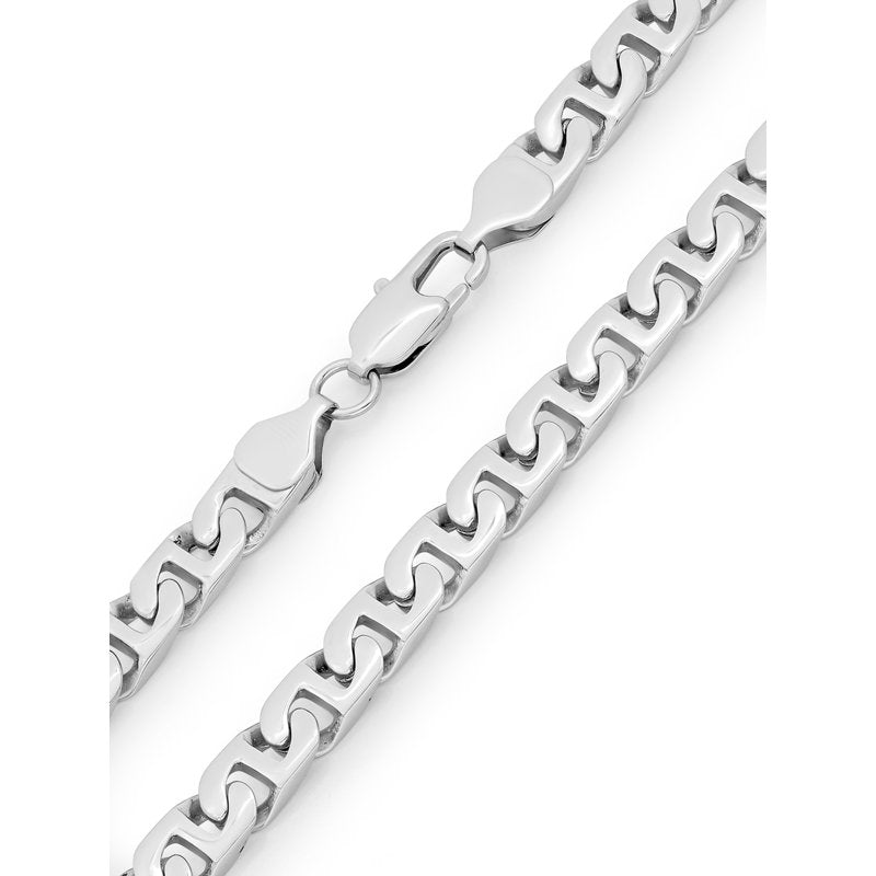 Men's Stainless Steel 24-Inch Mariner Chain Necklace - Unisex Jewelry