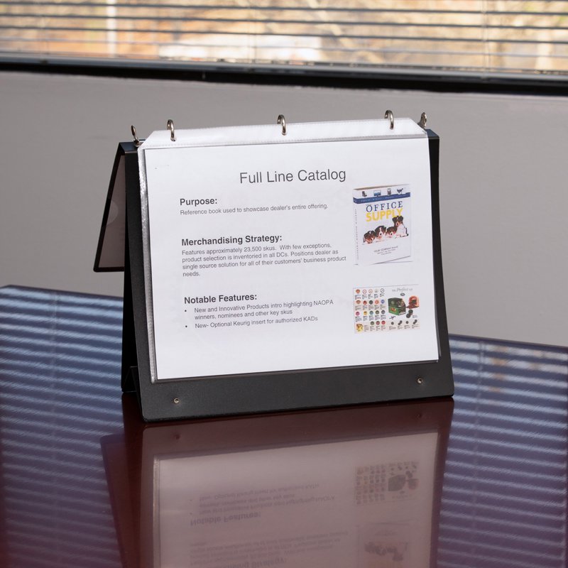 1-Inch Presentation Binder with Internal Pockets and Business Card Holder – Recycled Black Letter Size