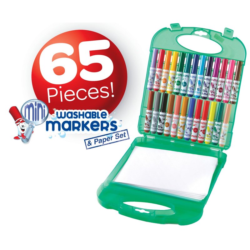 Washable Marker Set for Kids with Paper - Arts & Crafts Supplies, 25 Colors