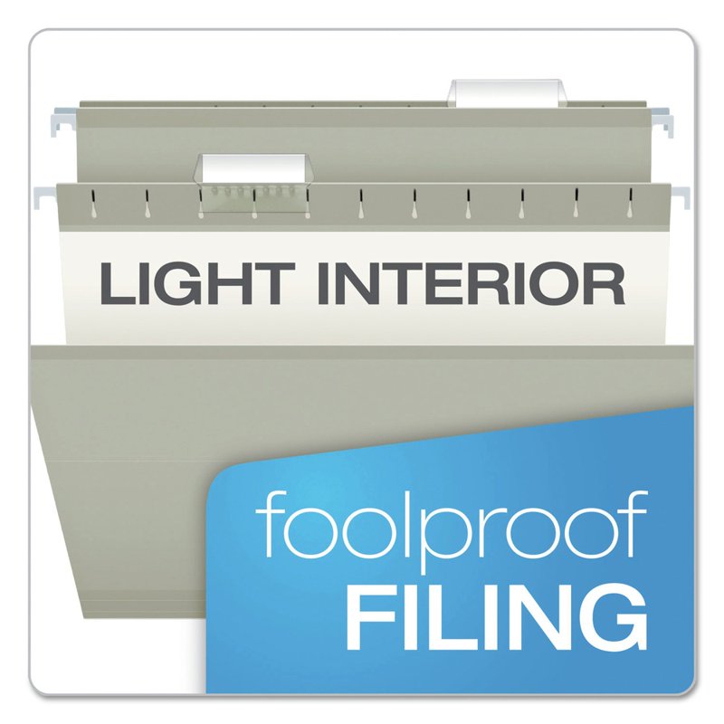 Pendaflex Reinforced Legal Hanging File Folders Gray 25 Pack