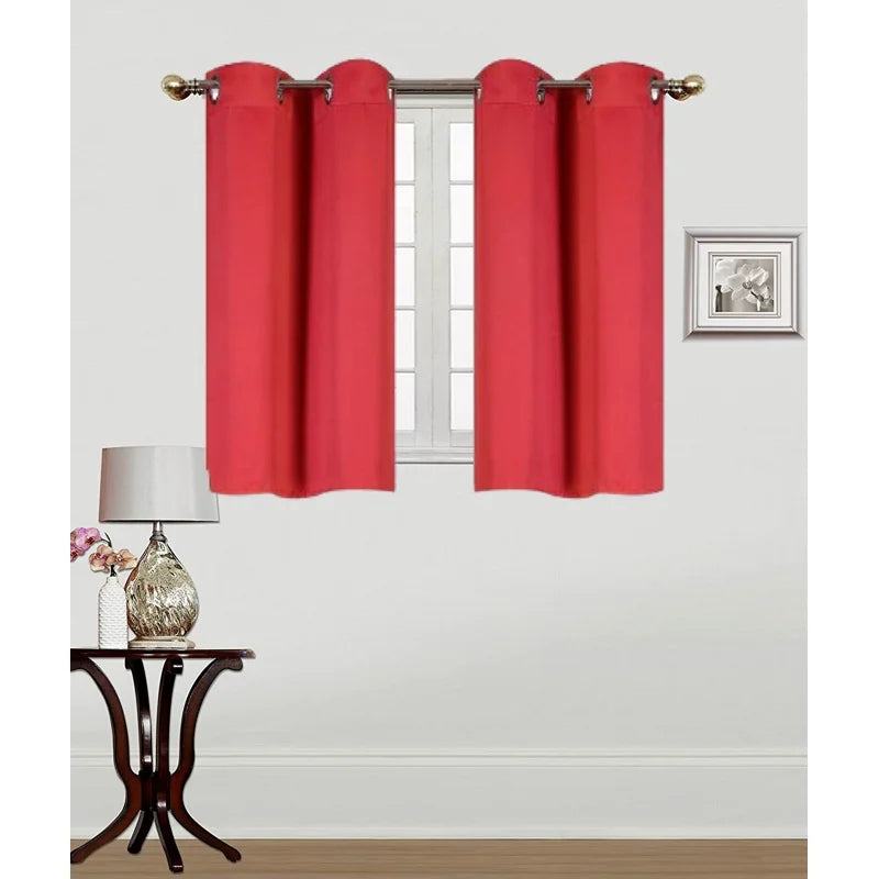 Thermal Blackout Grommet Window Curtain Panel 28x36 for Privacy & Energy Saving