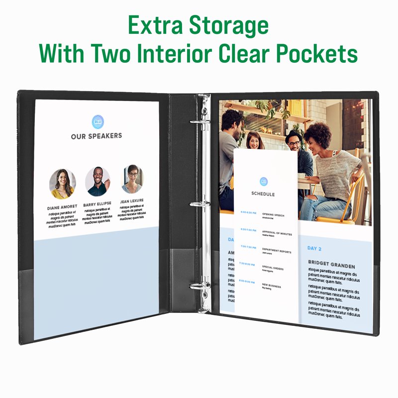 3 Ring Binders 1 Inch Capacity - White, 12-Pack Office Organization