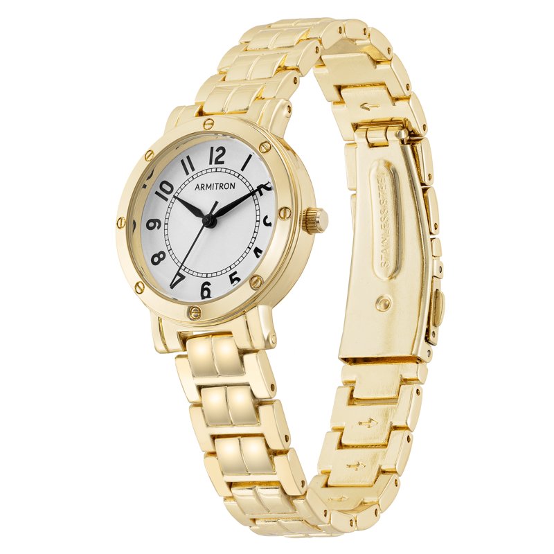 Women's Gold-Tone Bracelet Watch - Classic Elegant Quartz Timepiece