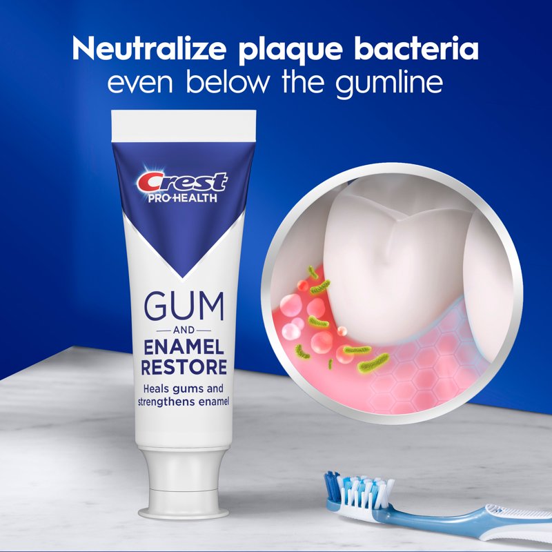 (4 Pack) Crest Pro-Health Gum & Enamel Repair Toothpaste - Advanced Whitening, 2.6 oz