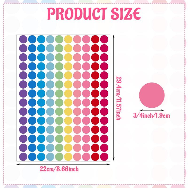 4200 Pcs Color Coding Dot Stickers - 3/4 Inch Round Labels for Organization & Inventory