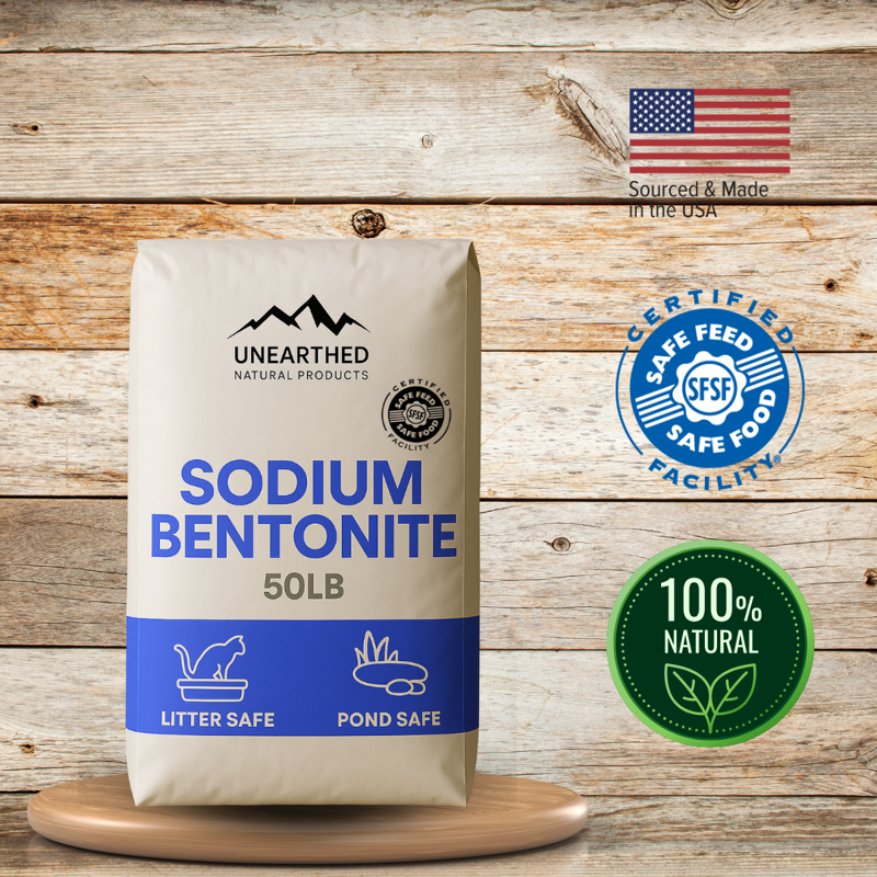 Sodium Bentonite Clay for Pond Sealing & Soil Stabilization - 50 lbs
