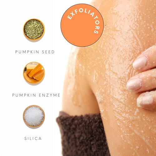 Serious Skincare Phyto Pumpkin Exfoliating Face + Body Scrub, Gently Exfoliates & Hydrates, Moisturizing Almond Oil, Coconut Oil for Soft, Radiant Skin, Smooth Away Rough Dry Skin Bumps 8 Fl. Oz.