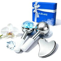 Ice Roller for Face &Gua Sha Facial Tools, Stainless Steel Ice Roller for Depuffing, Lymphatic Drainage, Fine Lines&Collagen Boost on Face&Body, Valentines Day Gifts for Her/Him, at Home Spa