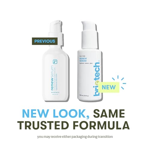 BRIOTECH Renew Serum, Hypochlorous Acid Mineral Gel, Soften Fine Line Appearance, Smooth Skin for Face, Neck, Chest, Spot Corrector, Soothe Redness, Vegan, 3.4 fl oz (2 Pack)
